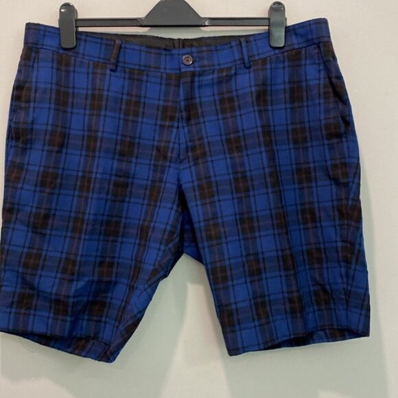 Haight and Ashbury blue plaid Shorts Size 38 - Picture 9 of 11